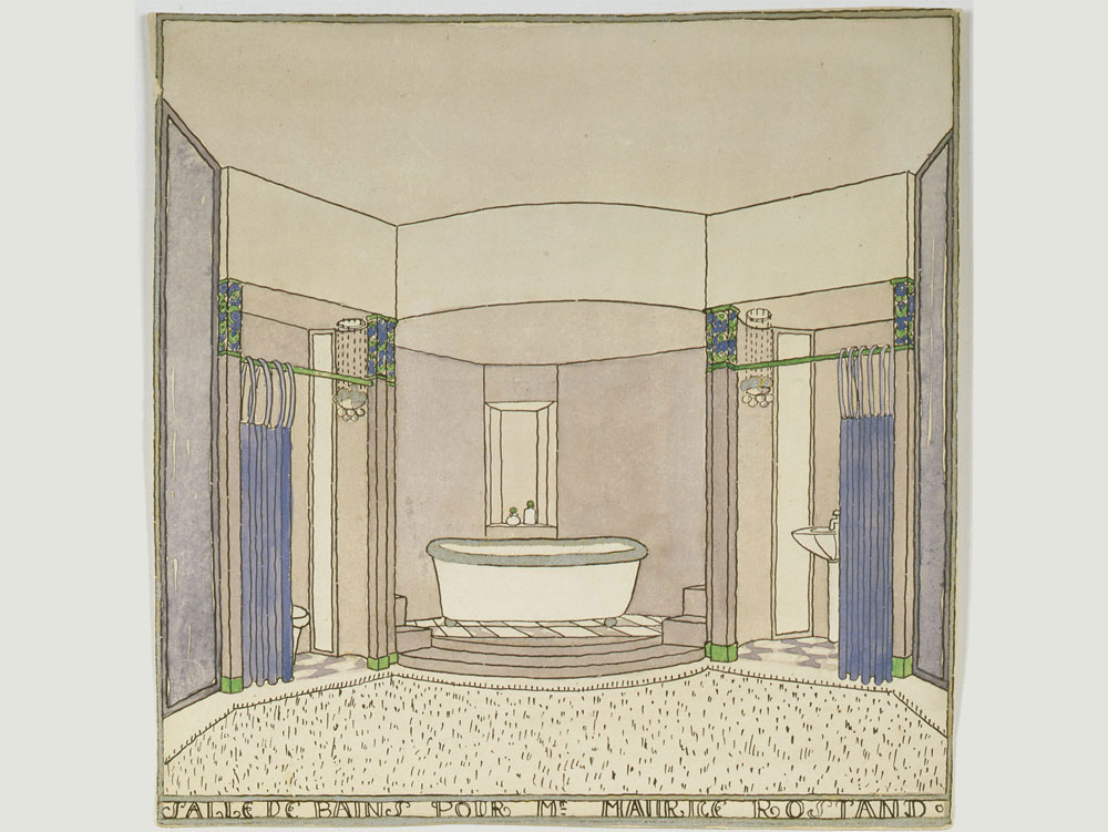 ROB. MALLET-STEVENS - Projet de salle de bains pour Mr. Maurice Rostand, vers 1911