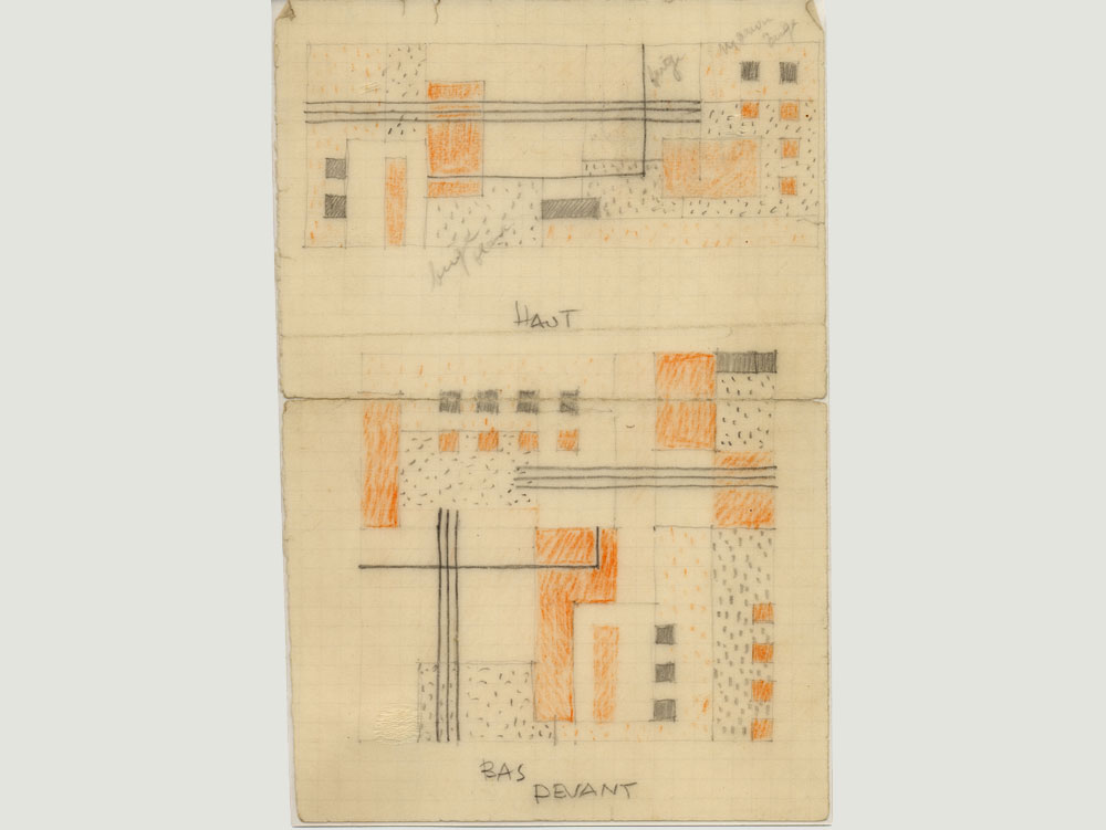ROB. MALLET-STEVENS - Carton de tapisserie, vers 1927