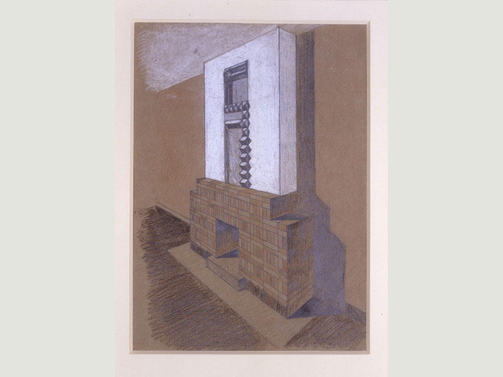 JOËL ET JAN MARTEL - Projet de miroir polyédrique surmontant une cheminée, vers 1927